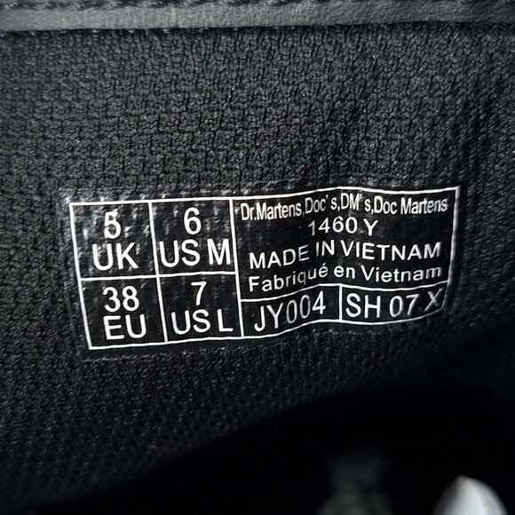 Dr. Martens 1460 Y Ankle Boots White Smooth Leather US M 6 US L 7 - Picture 9 of 10